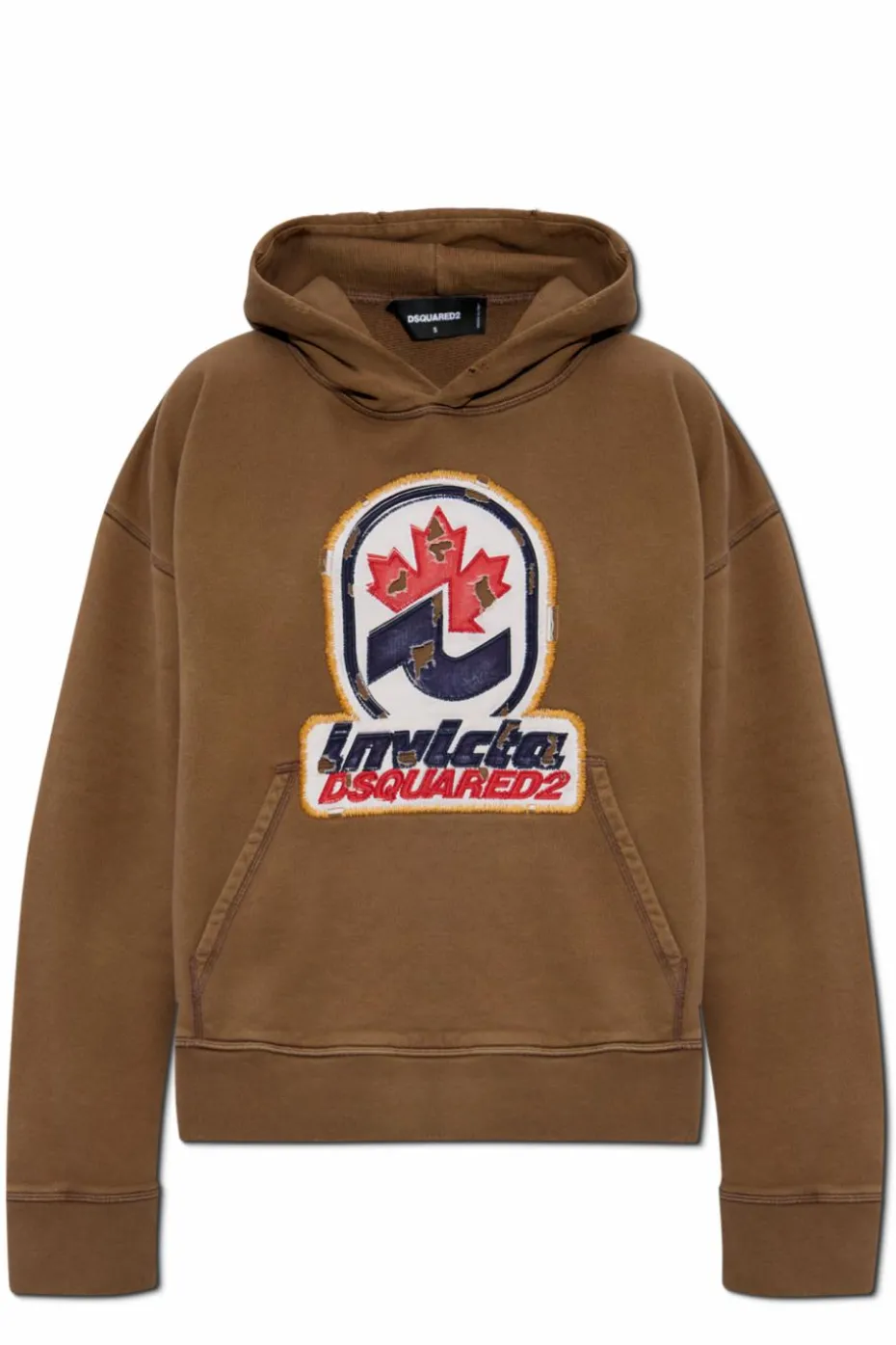 Dsquared2 BRĄZOWY Bluza z kapturem