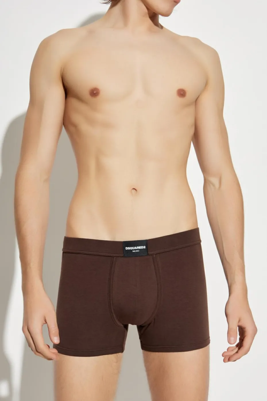 Dsquared2 BRĄZOWY Bokserki z logo