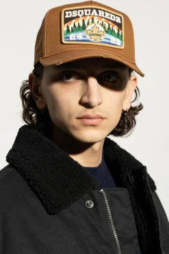 Dsquared2 BRĄZOWY Czapka z daszkiem