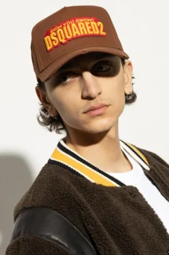 Dsquared2 BRĄZOWY Czapka z daszkiem