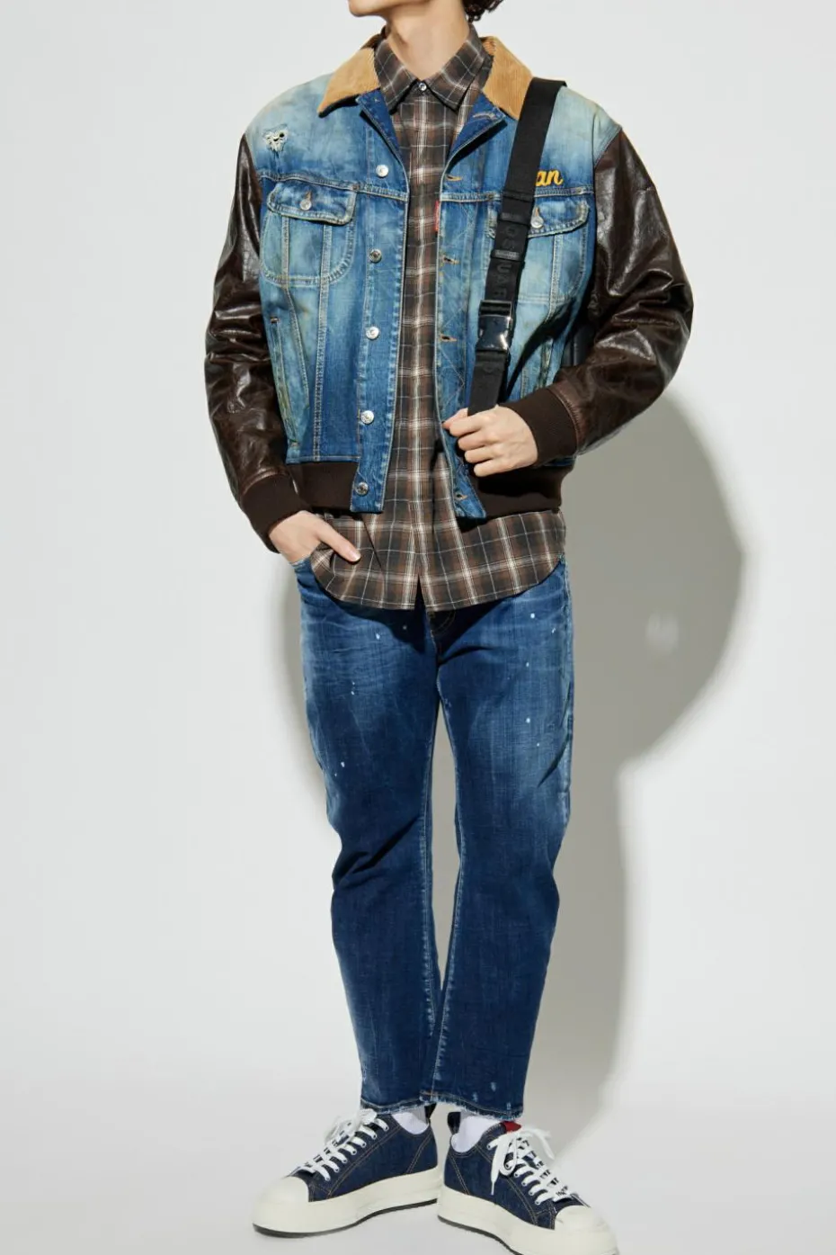 Dsquared2 BRĄZOWY Koszula w kratę