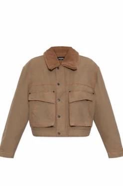 Dsquared2 BRĄZOWY Kurtka z kołnierzem