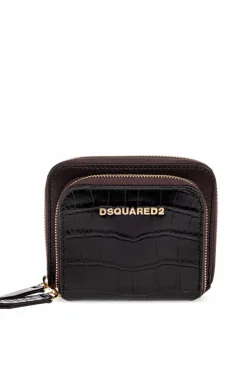 Dsquared2 BRĄZOWY Portfel z logo