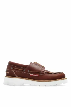 Dsquared2 BRĄZOWY Skórzane buty