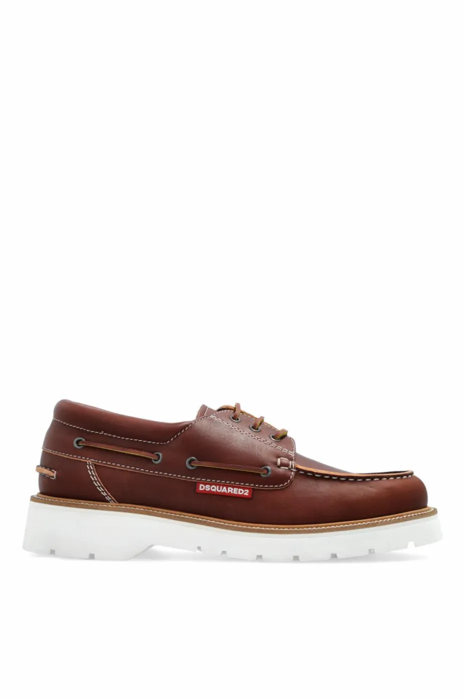 Dsquared2 BRĄZOWY Skórzane buty