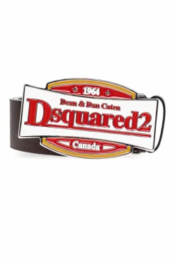 Dsquared2 BRĄZOWY Skórzany pasek
