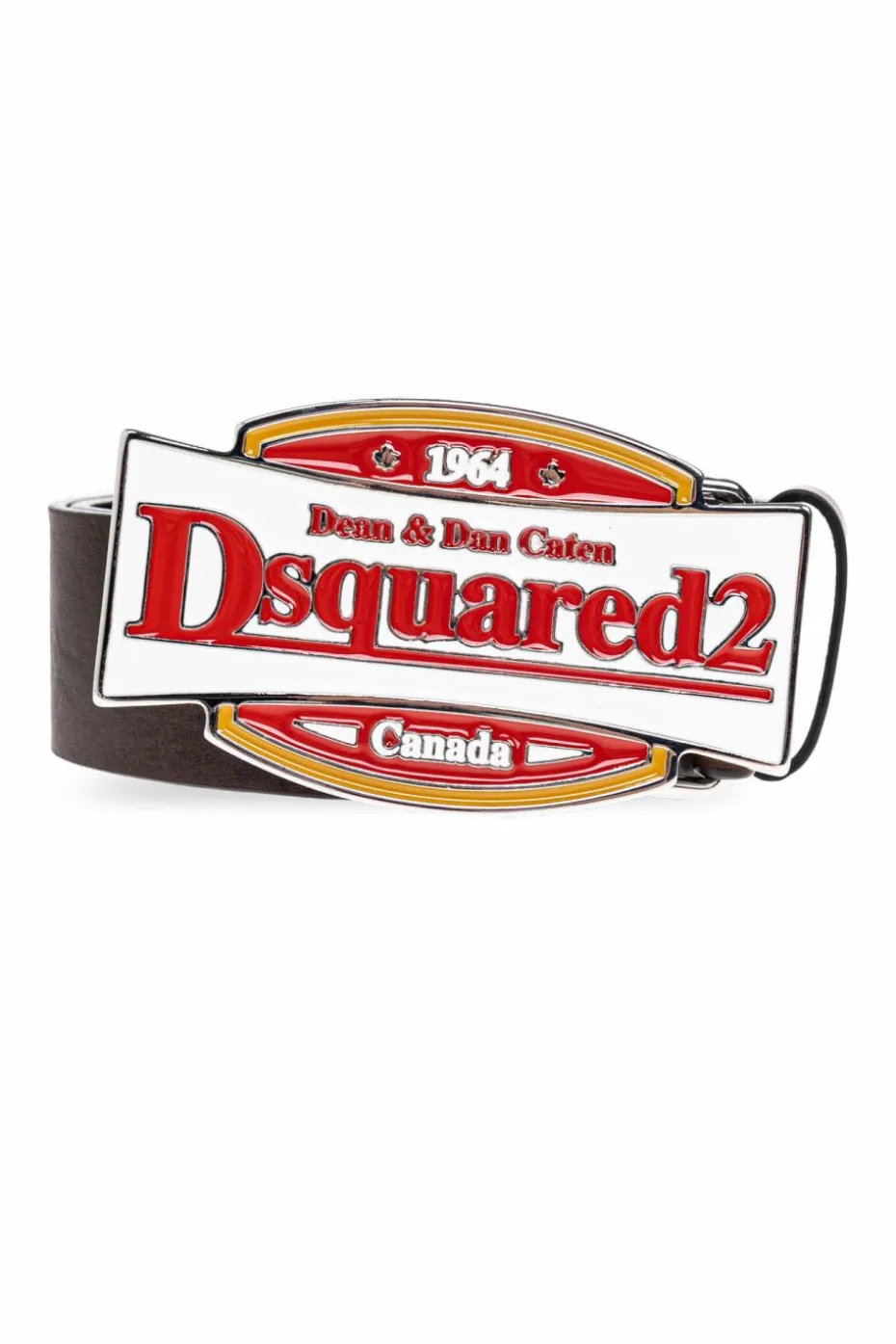 Dsquared2 BRĄZOWY Skórzany pasek