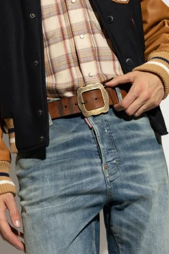 Dsquared2 BRĄZOWY Skórzany pasek