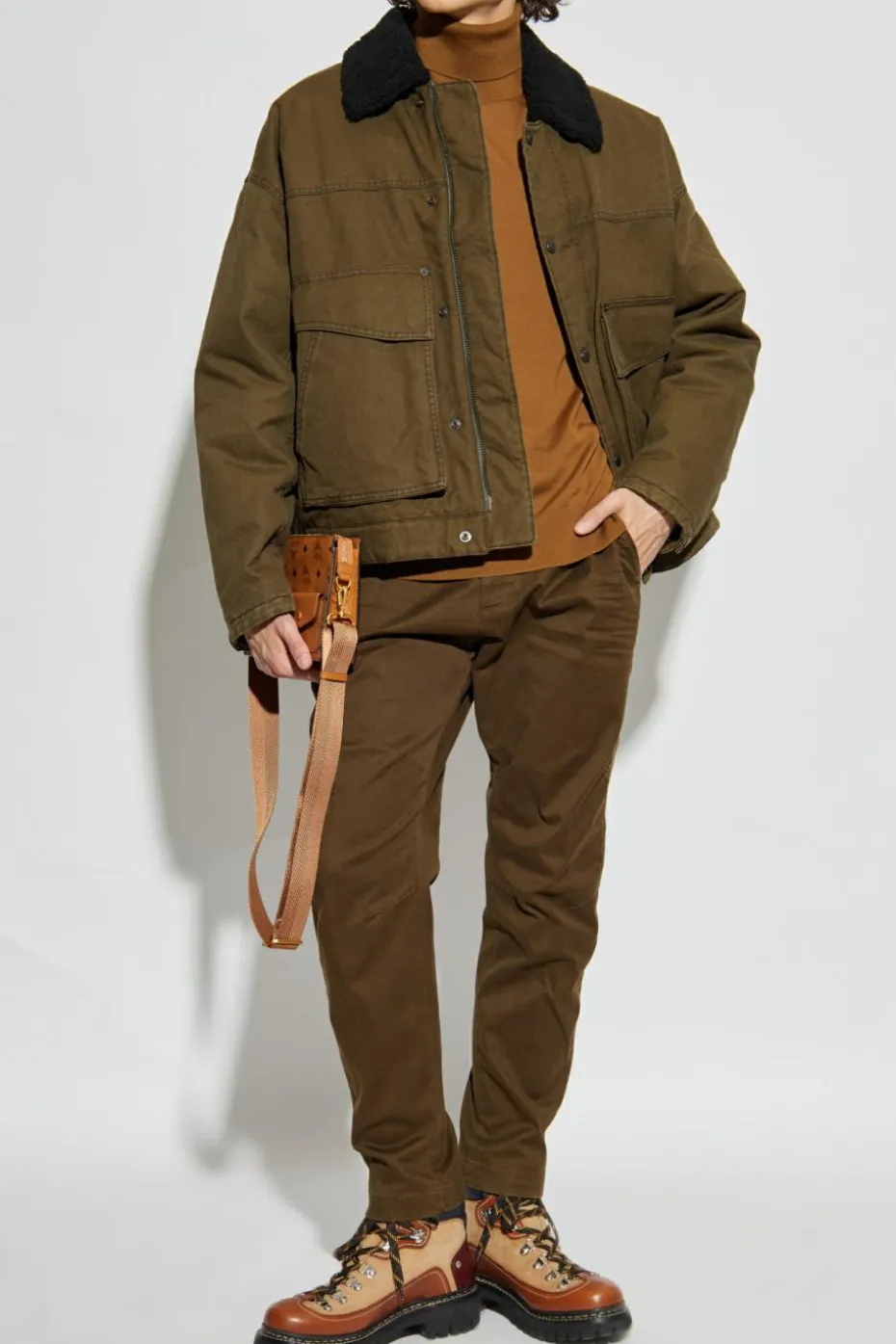 Dsquared2 BRĄZOWY Spodnie `Sexy Chino`