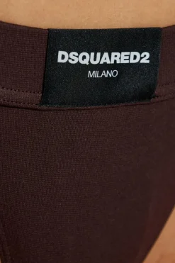 Dsquared2 BRĄZOWY Stringi z logo