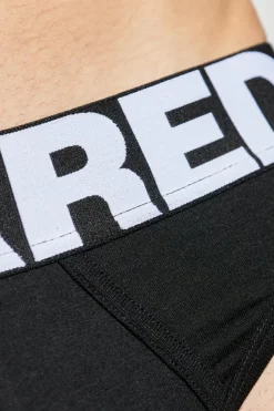 Dsquared2 CZARNY Bawełniane slipy z logo