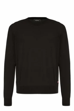 Dsquared2 CZARNY Bawełniany sweter