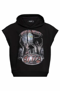 Dsquared2 CZARNY Bluza bez rękawów