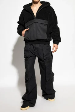 Dsquared2 CZARNY Bluza polarowa z kapturem