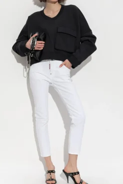 Dsquared2 CZARNY Bluza z kieszenią