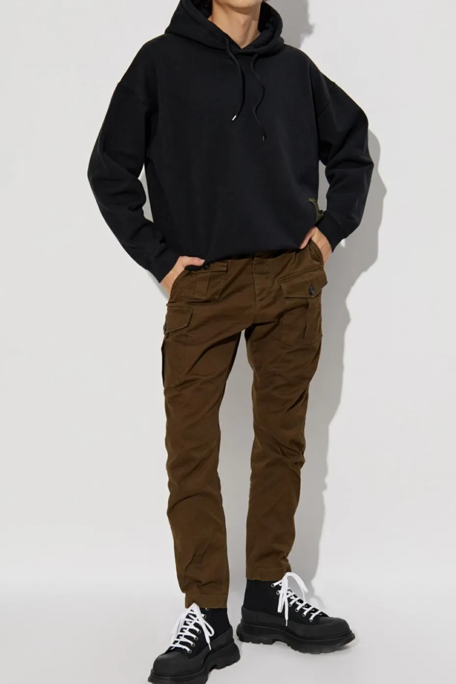 Dsquared2 CZARNY Bluza z kapturem