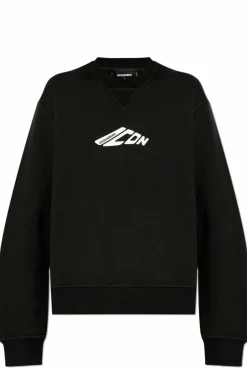 Dsquared2 CZARNY Bluza z nadrukowanym logo