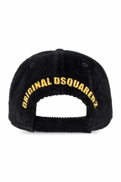 Dsquared2 CZARNY Czapka z daszkiem