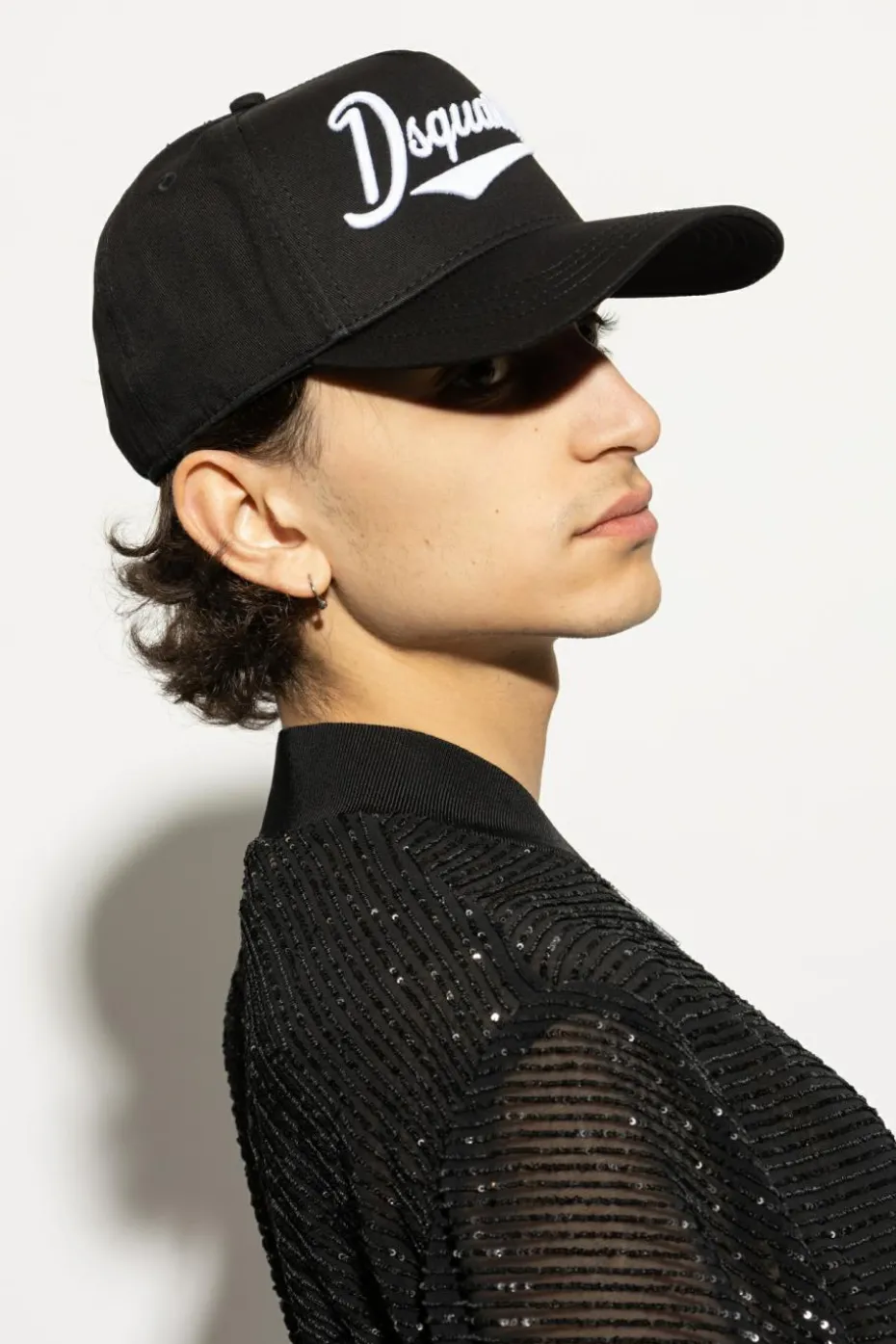 Dsquared2 CZARNY Czapka z daszkiem