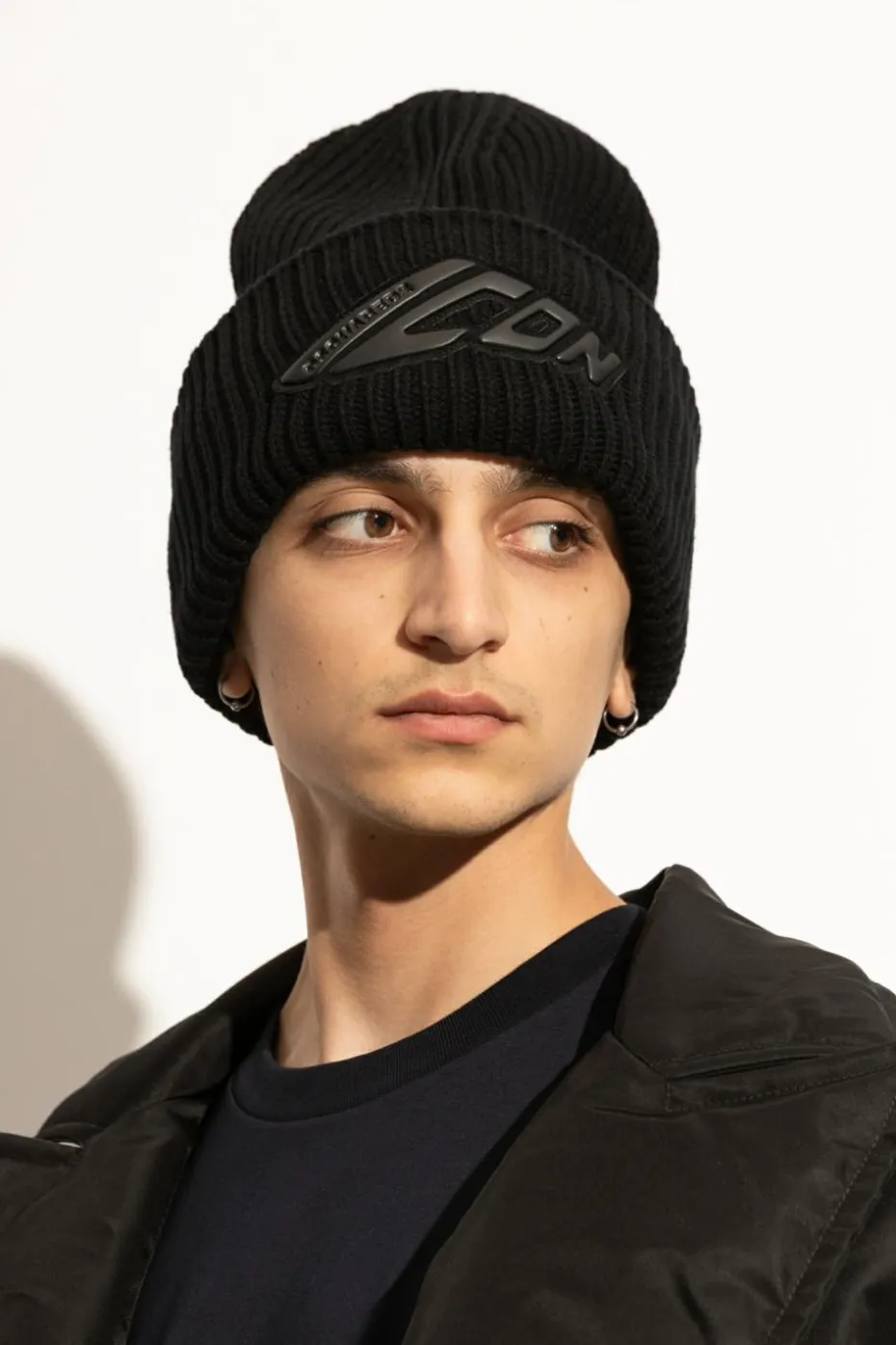 Dsquared2 CZARNY Czapka z logo