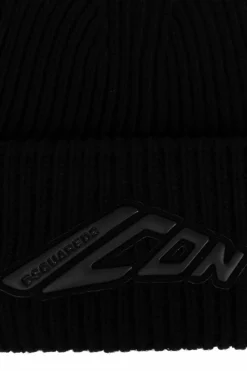 Dsquared2 CZARNY Czapka z logo