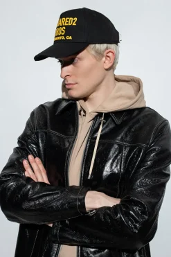Dsquared2 CZARNY Czapka z daszkiem
