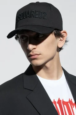 Dsquared2 CZARNY Czapka z daszkiem