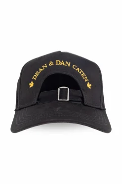 Dsquared2 CZARNY Czapka z daszkiem