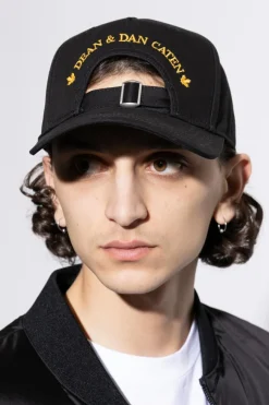 Dsquared2 CZARNY Czapka z daszkiem