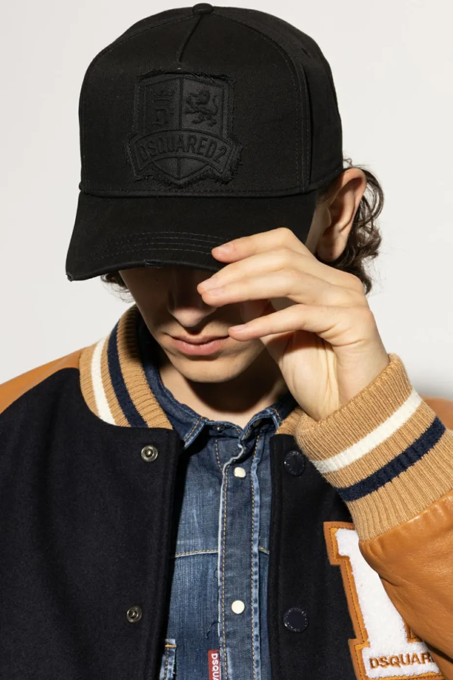 Dsquared2 CZARNY Czapka z daszkiem