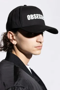 Dsquared2 CZARNY Czapka z daszkiem