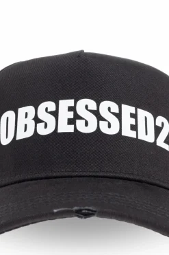 Dsquared2 CZARNY Czapka z daszkiem