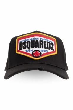 Dsquared2 CZARNY Czapka z daszkiem