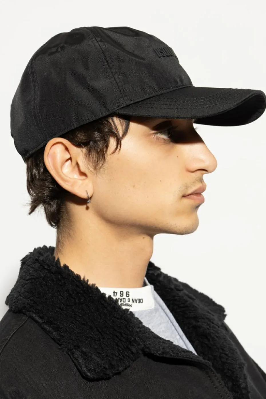 Dsquared2 CZARNY Czapka z daszkiem