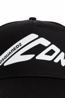 Dsquared2 CZARNY Czapka z daszkiem