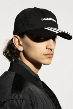 Dsquared2 CZARNY Czapka z daszkiem