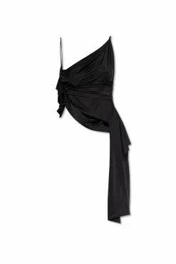 Dsquared2 CZARNY Drapowany top