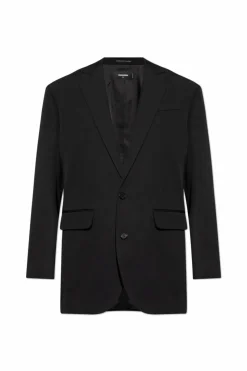 Dsquared2 CZARNY Dwurzędowa marynarka