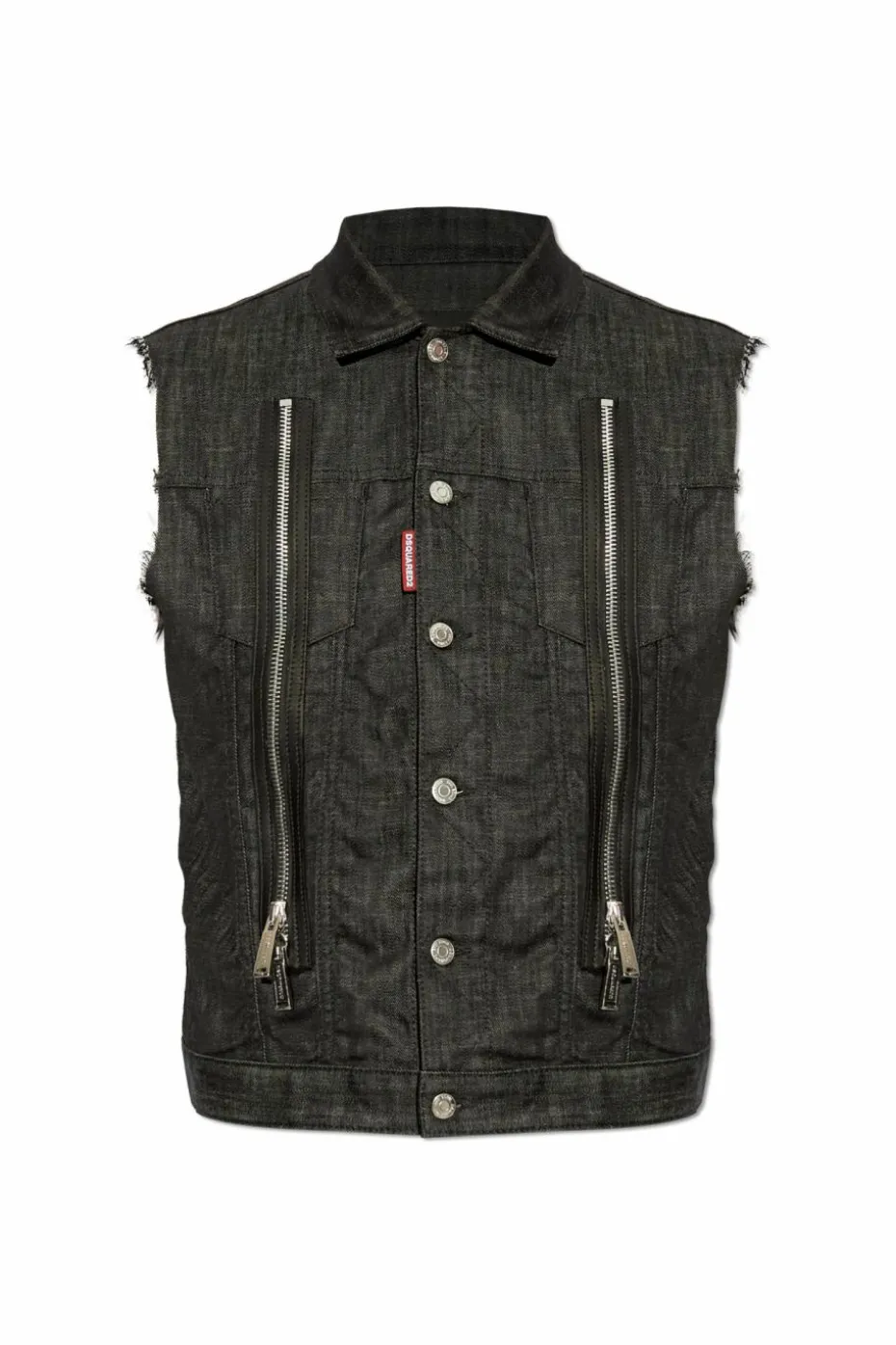 Dsquared2 CZARNY Jeansowa kamizelka