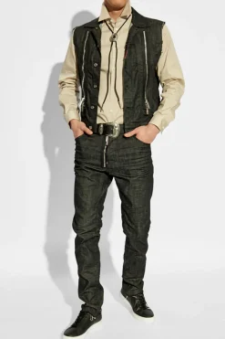 Dsquared2 CZARNY Jeansowa kamizelka