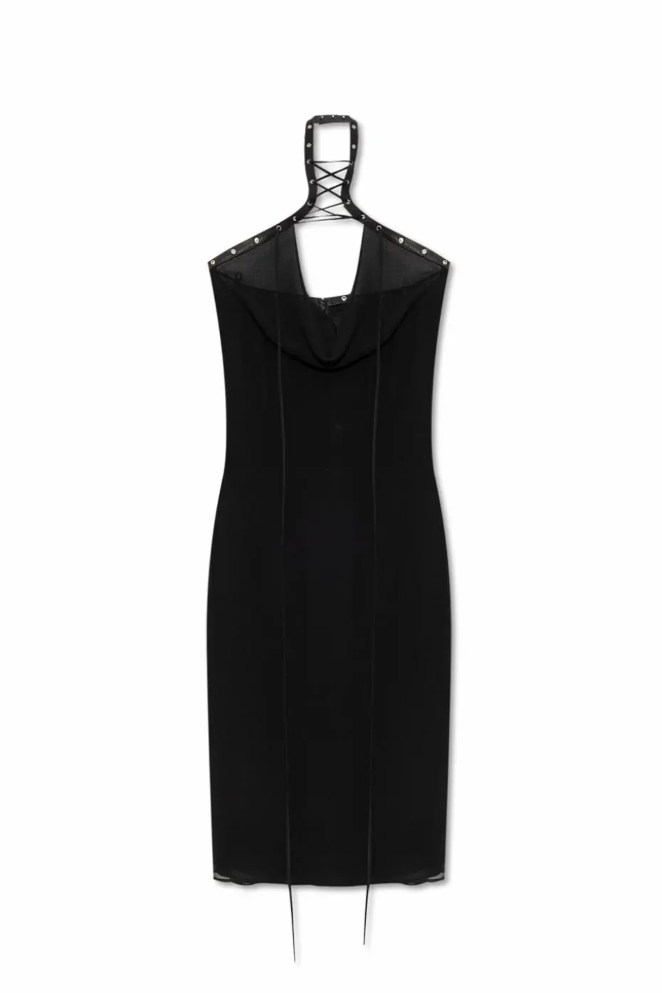 Dsquared2 CZARNY Jedwabna sukienka