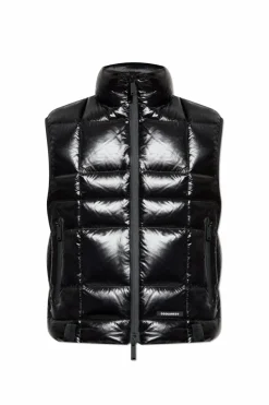 Dsquared2 CZARNY Kamizelka puchowa ze stójką