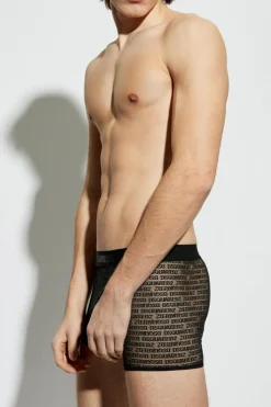 Dsquared2 CZARNY Koronkowe bokserki