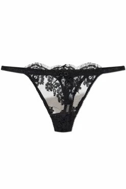 Dsquared2 CZARNY Koronkowe stringi