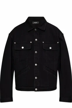 Dsquared2 CZARNY Kurtka jeansowa