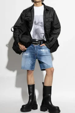 Dsquared2 CZARNY Kurtka z kołnierzem