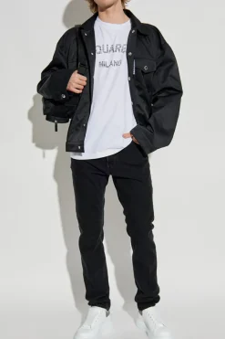 Dsquared2 CZARNY Kurtka z logo