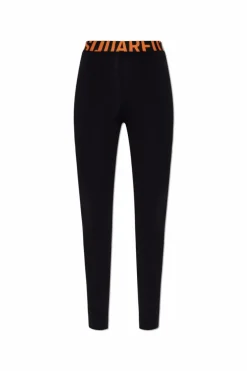 Dsquared2 CZARNY Legginsy z logo
