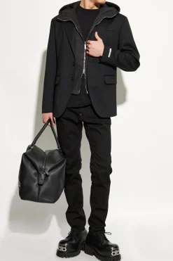 Dsquared2 CZARNY Marynarka z wszytą kurtką