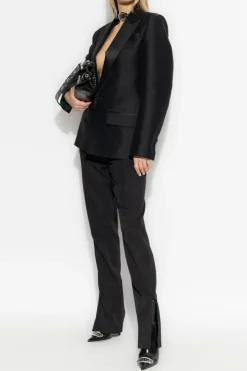 Dsquared2 CZARNY Marynarka z satynowymi wstawkami